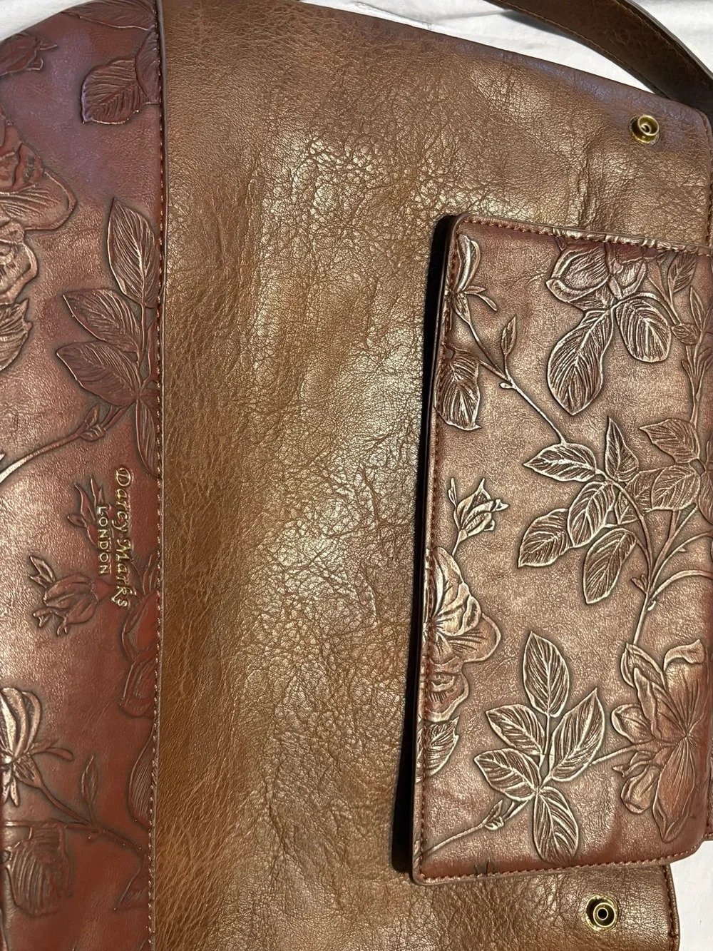 Classic Brown Leather Tote Handbag